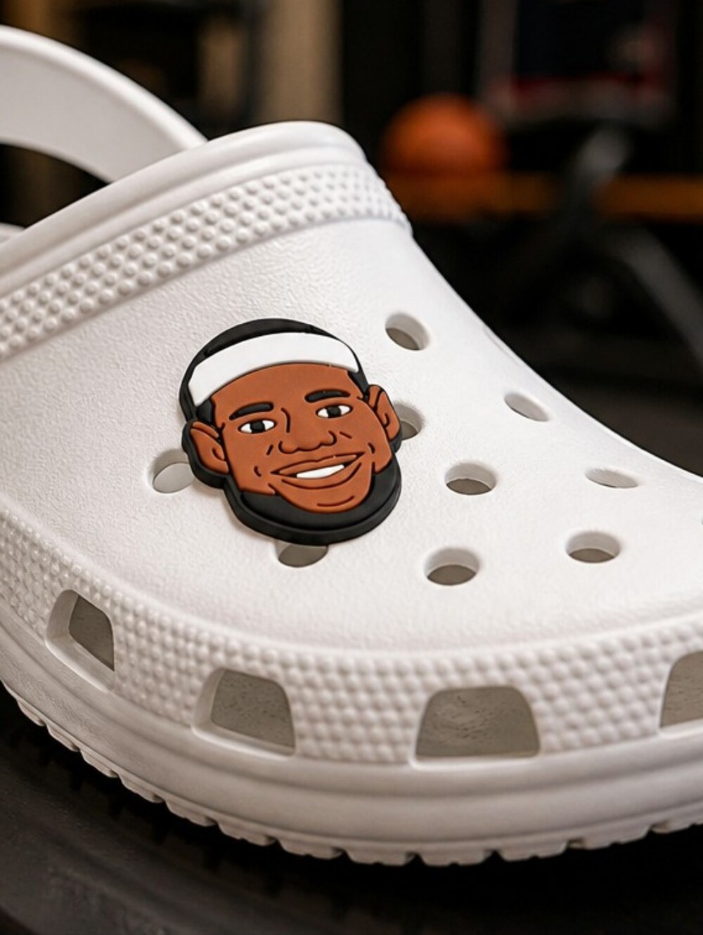 LeBron James Croc Charm Basketball Legend Cartoon Face Jibbitz Style Hoops Fan